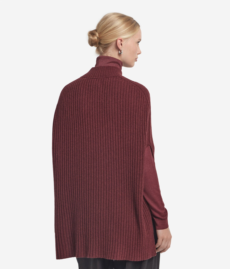 geripptes ultraweiches kaschmir-cape