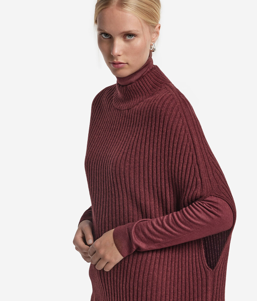 geripptes ultraweiches kaschmir-cape