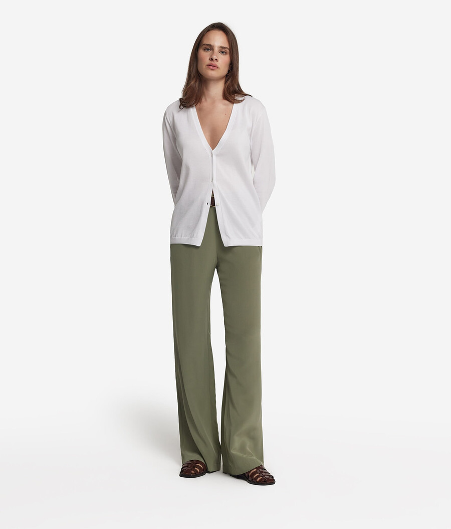 langärmeliger baumwoll-cardigan frisch