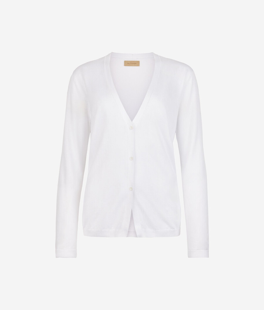 langärmeliger baumwoll-cardigan frisch