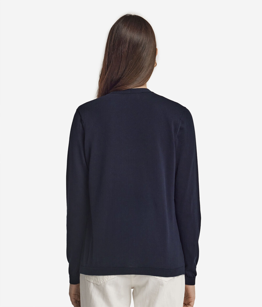 langärmeliger baumwoll-cardigan frisch