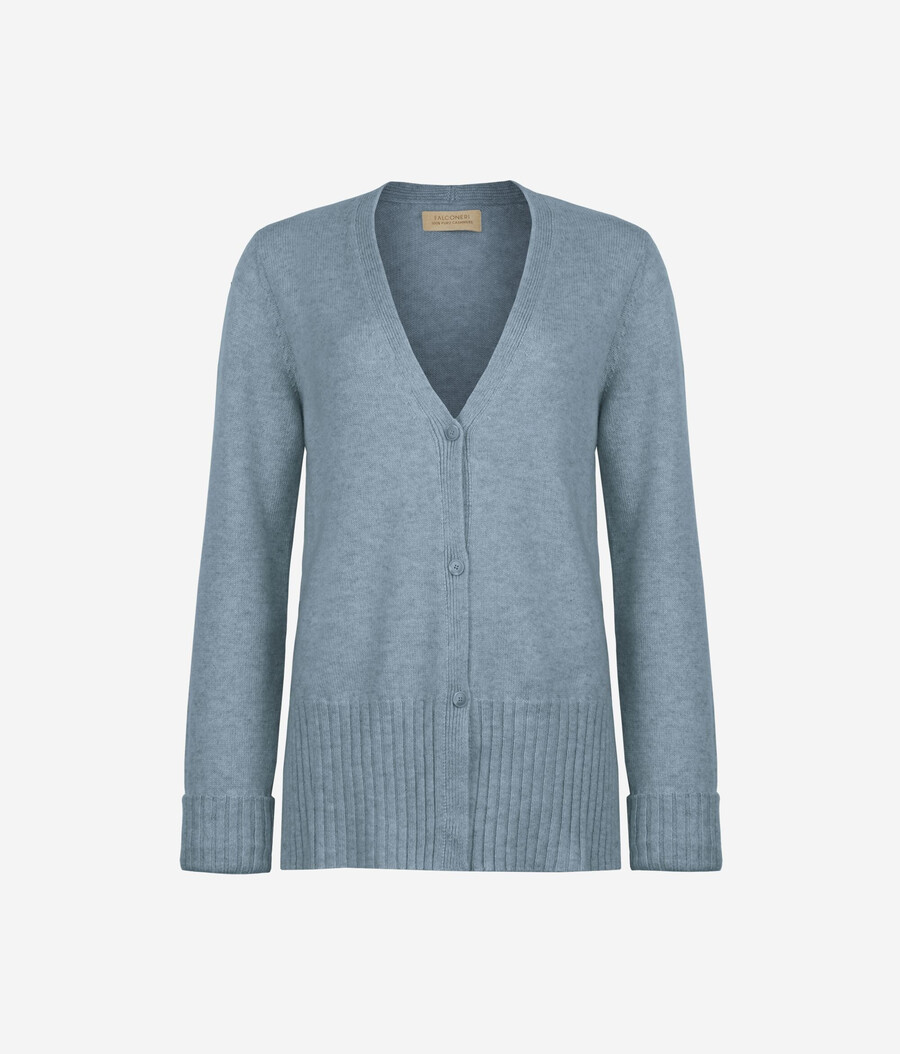 ultraweicher kaschmir-cardigan mit v-ausschnitt