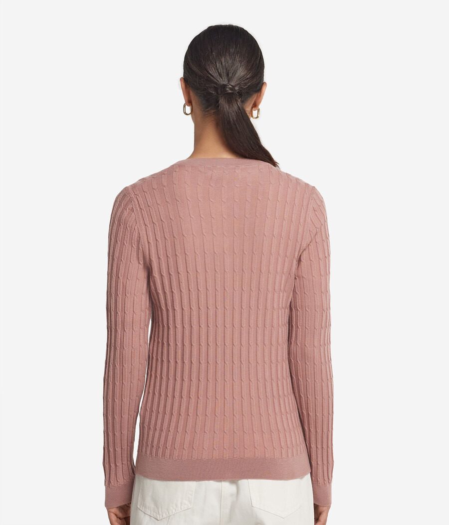 feiner kaschmir-zopfstrick-cardigan