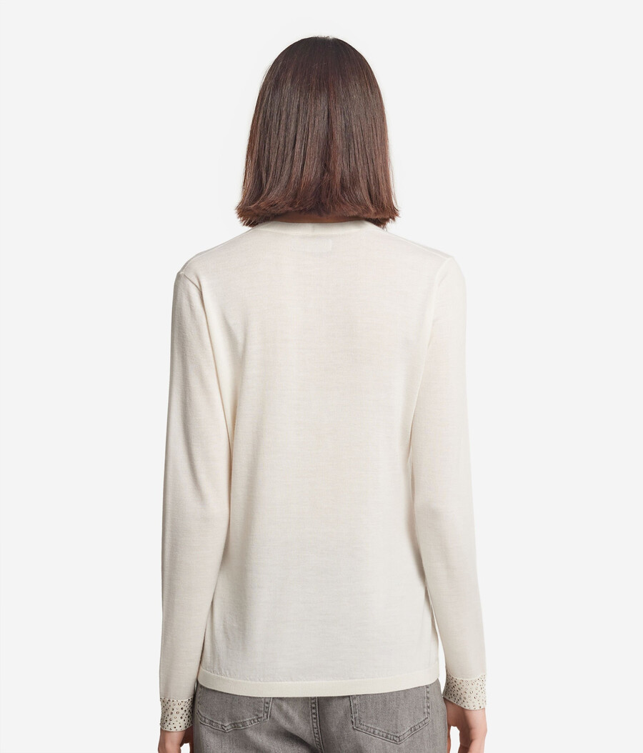 ultrafeiner kaschmirpullover mit strasssteinen