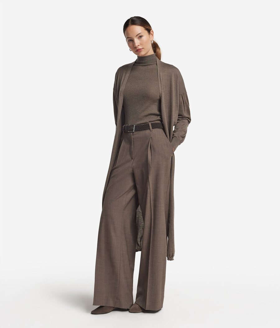 langer ultrafeiner kaschmir-cardigan