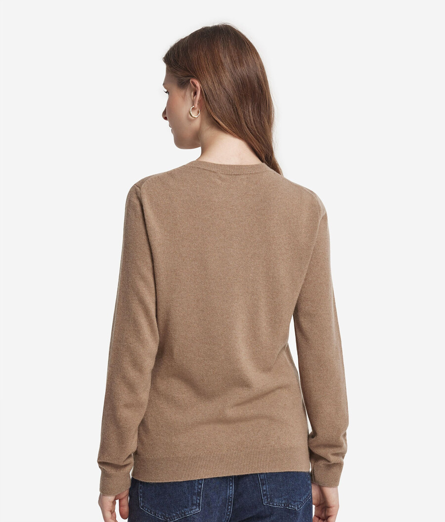 ultraweicher kaschmir-cardigan mit rundhalsausschnitt