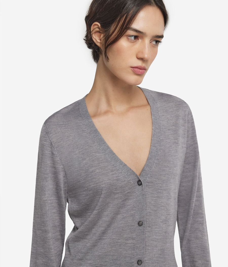 feiner kaschmir-cardigan mit v-ausschnitt