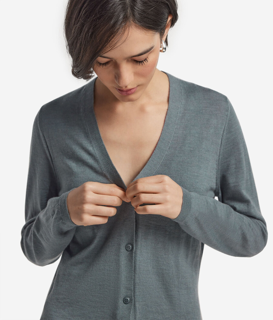 feiner kaschmir-cardigan mit v-ausschnitt
