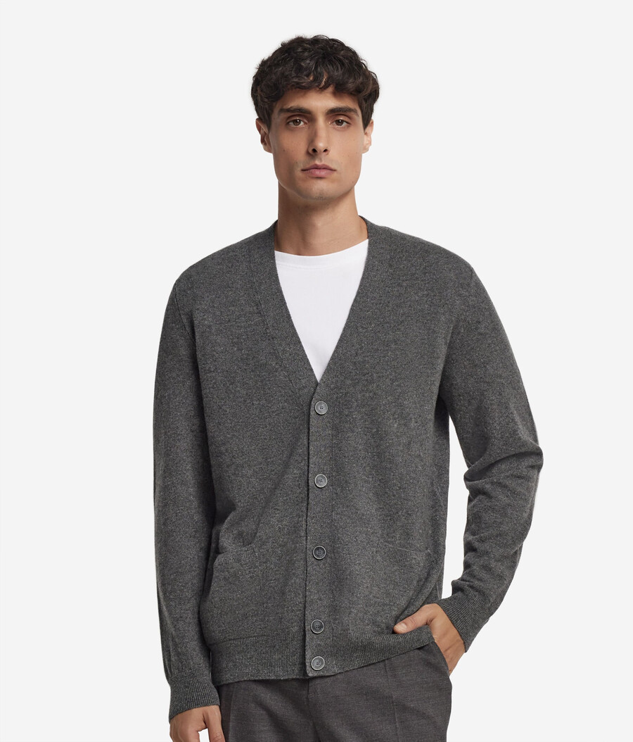 ultraweicher kaschmir-cardigan mit knöpfen