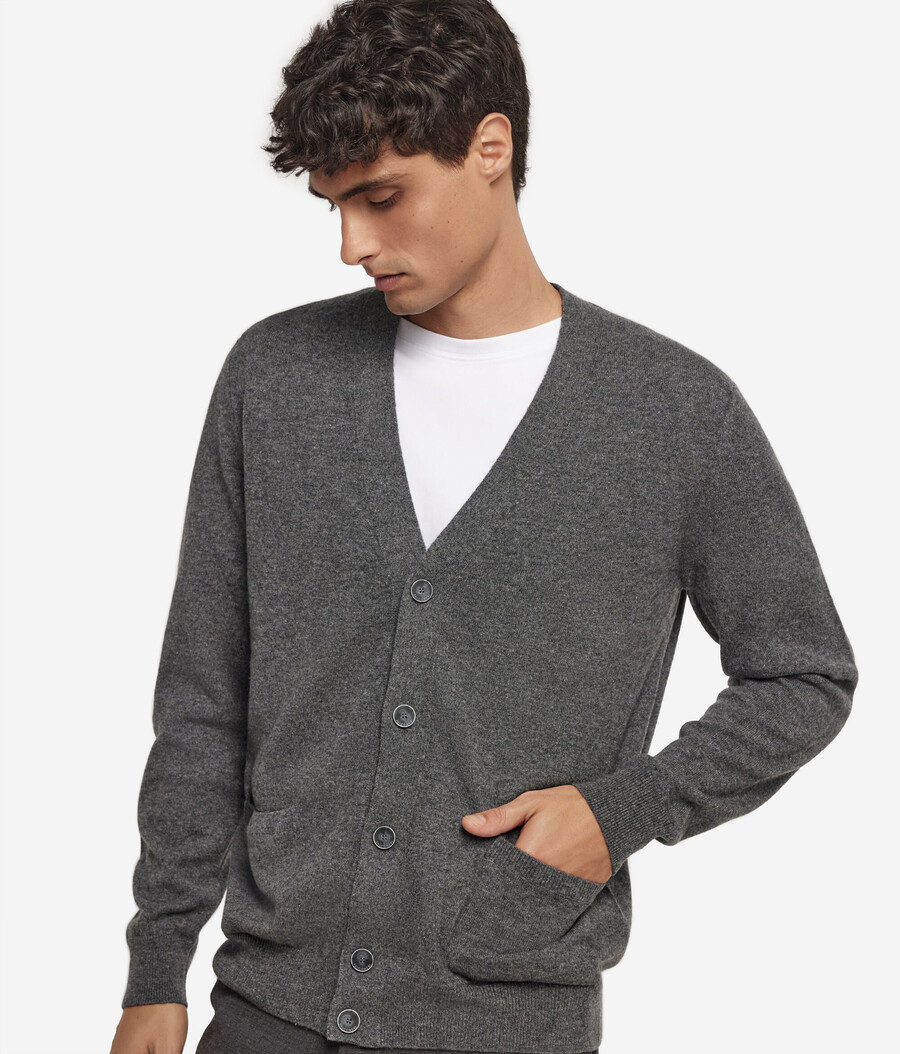 ultraweicher kaschmir-cardigan mit knöpfen