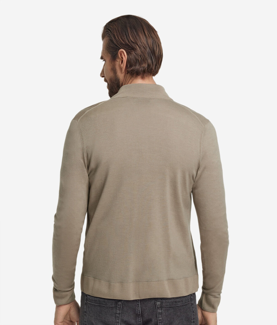kaschmir-strickjacke mit reißverschluss