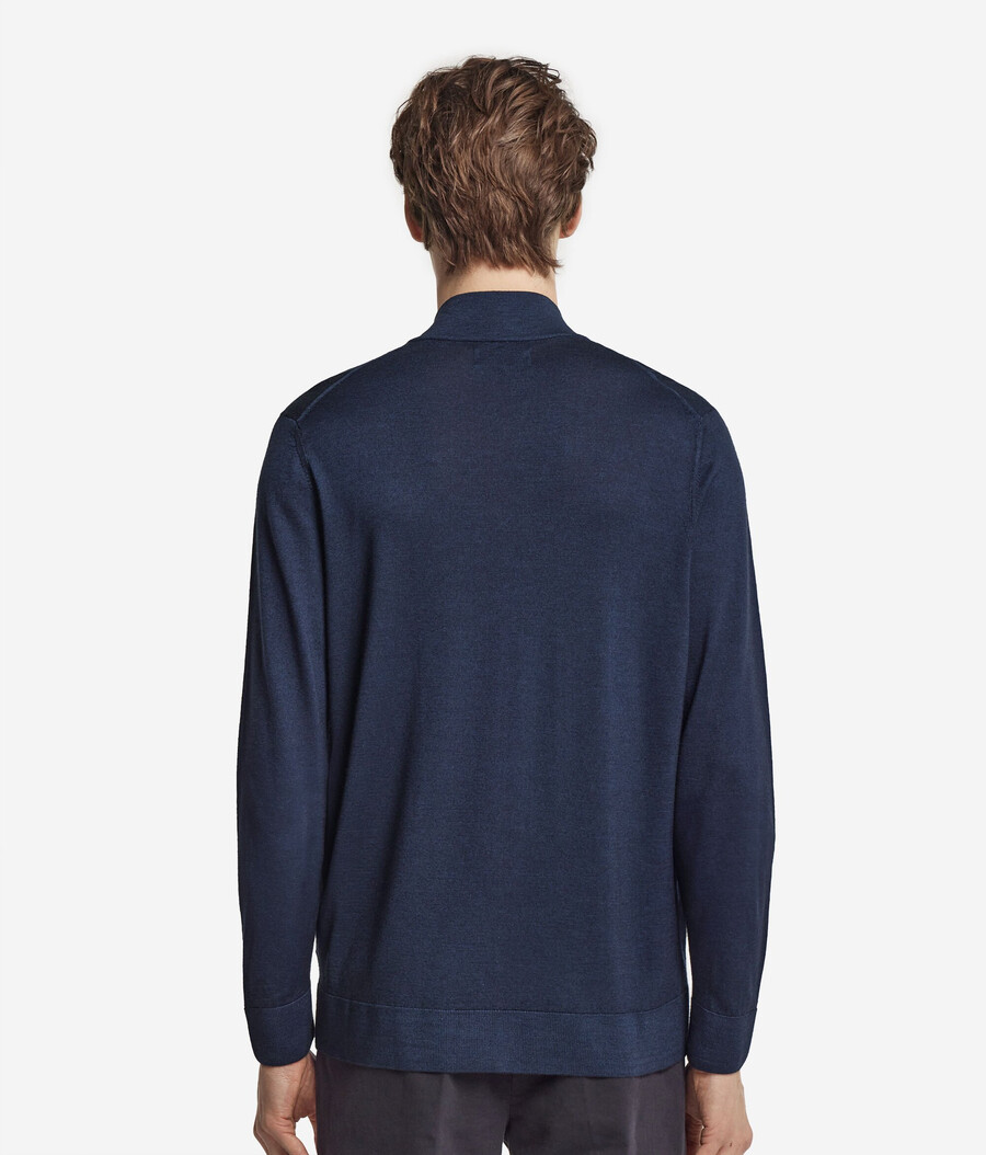 kaschmir-strickjacke mit reißverschluss
