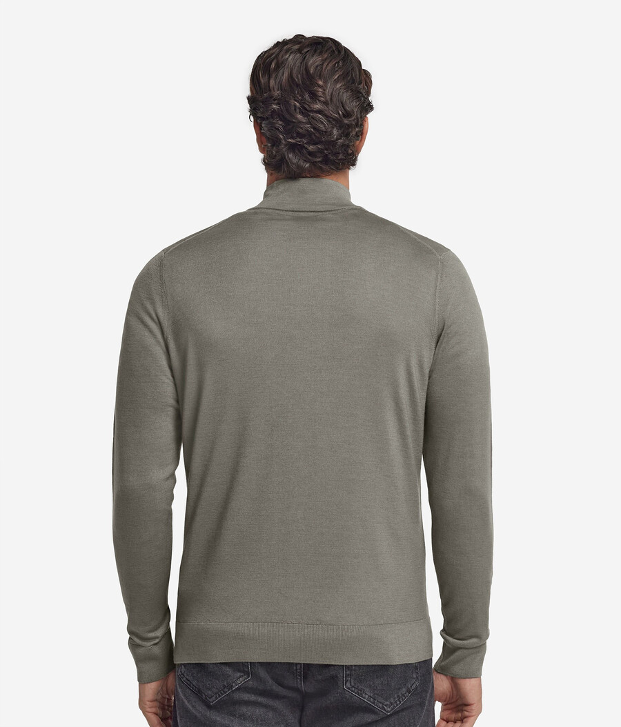 kaschmir-strickjacke mit reißverschluss