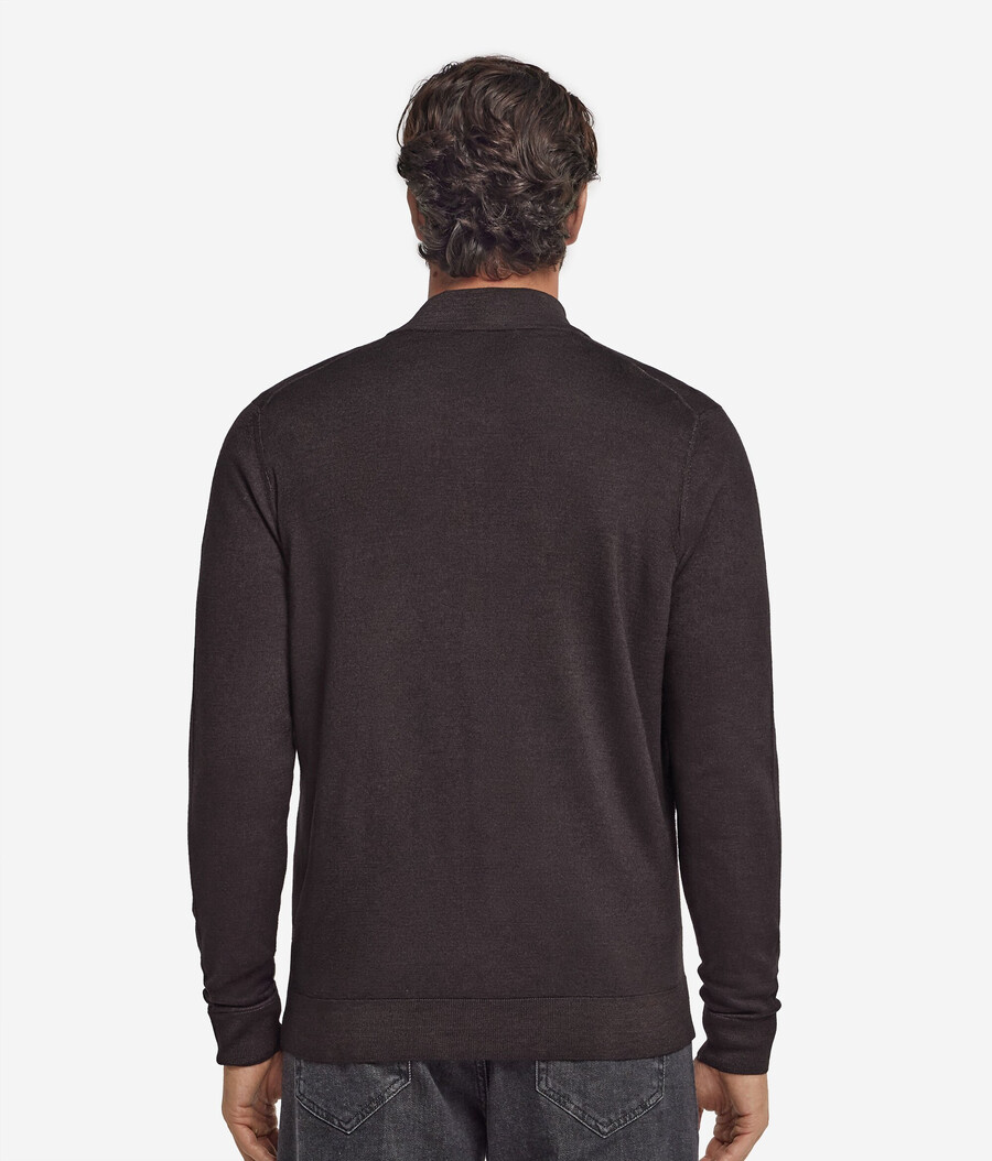 kaschmir-strickjacke mit reißverschluss