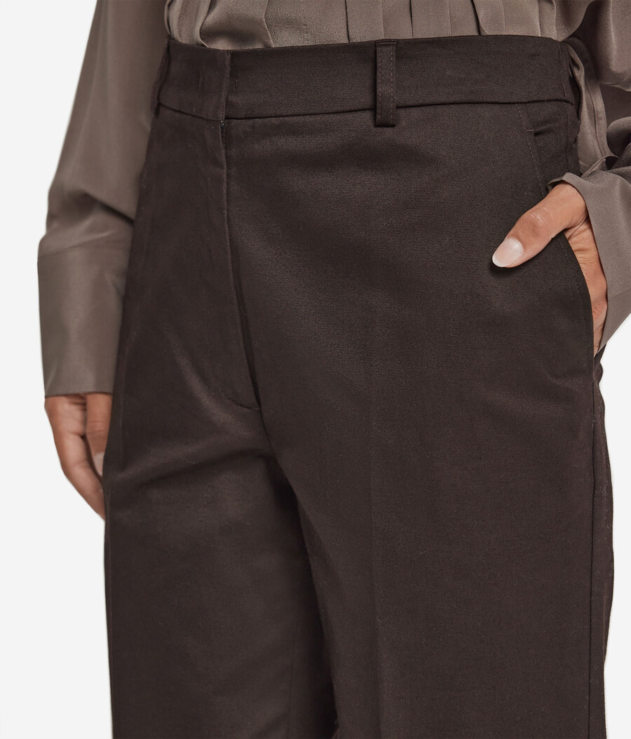 zigarettenhose aus baumwolle und kaschmir