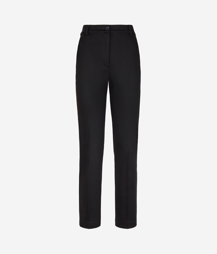 zigarettenhose aus wolljersey
