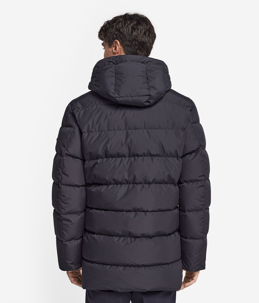 daunenparka mit kapuze und kaschmirfutter