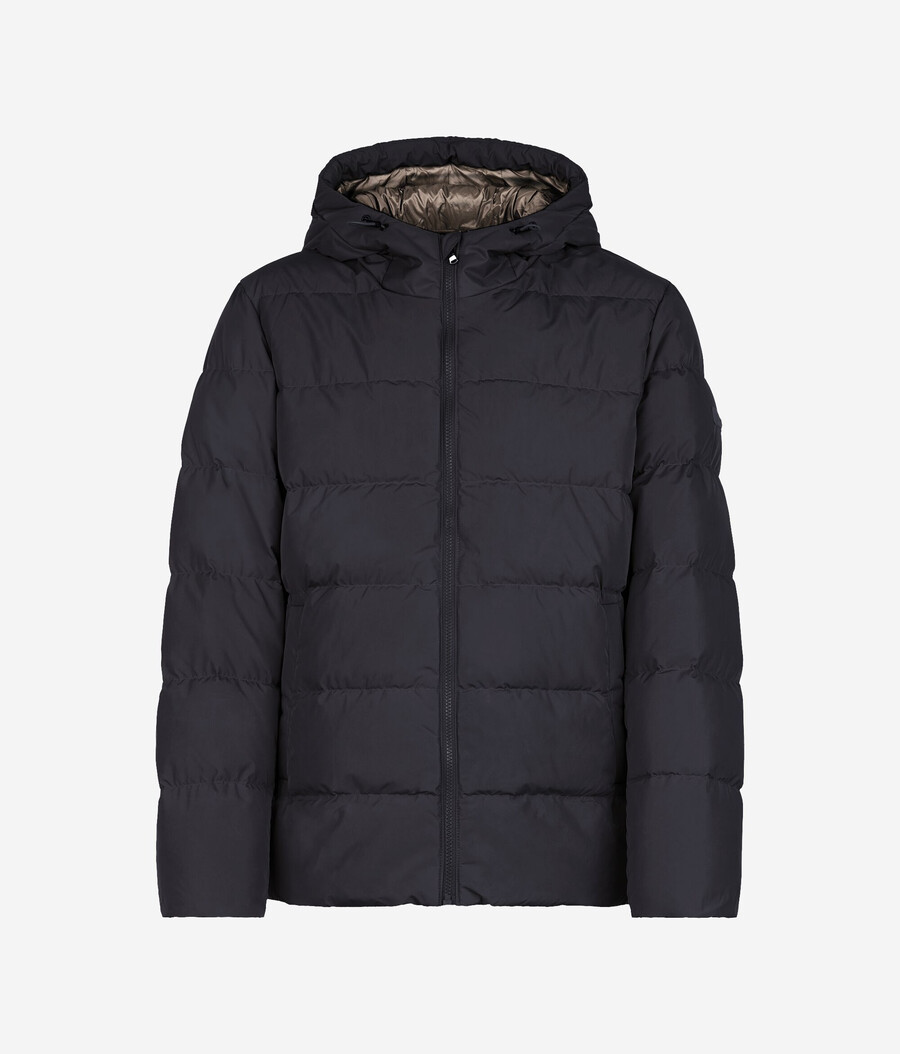 daunenjacke mit kapuze und kaschmirfutter