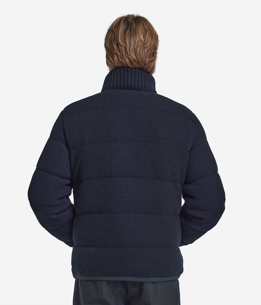 wendbare daunenjacke aus kaschmir und wolle