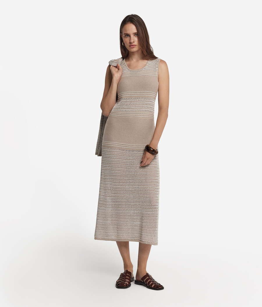 kleid aus baumwoll- und leinenkord