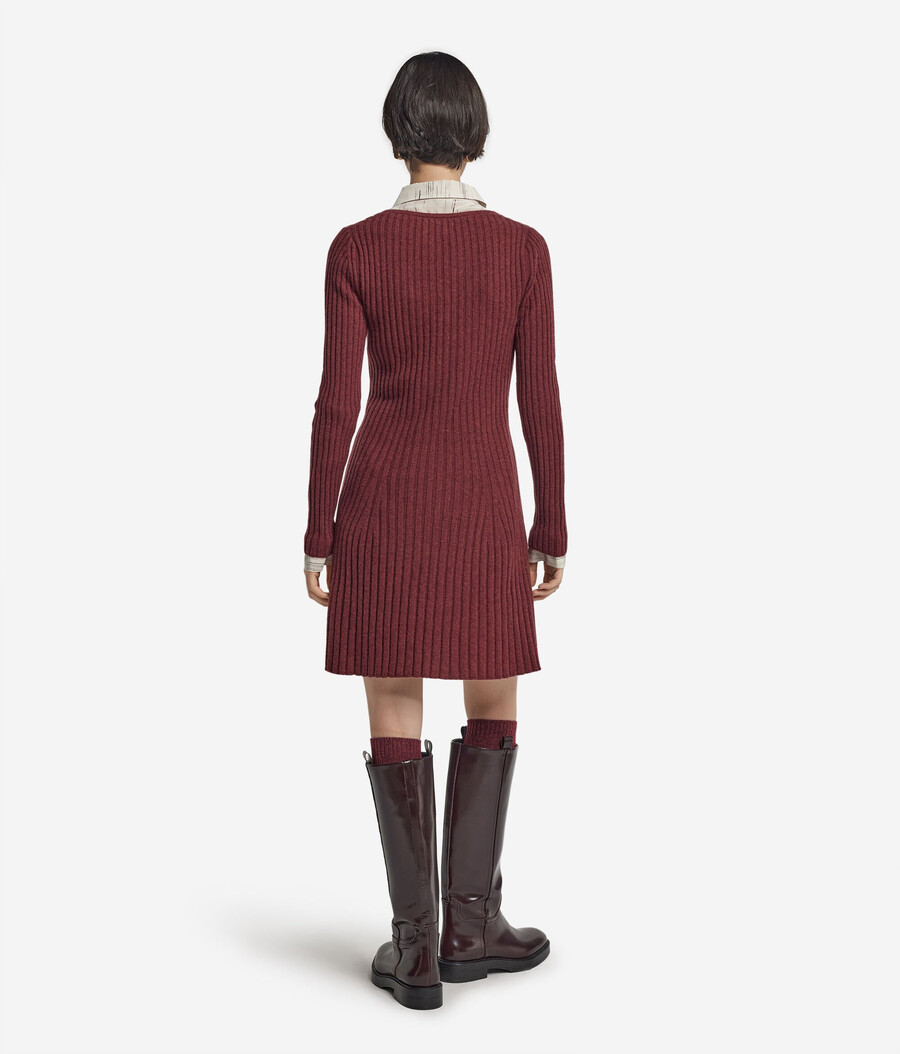 geripptes ultraweiches kaschmirkleid