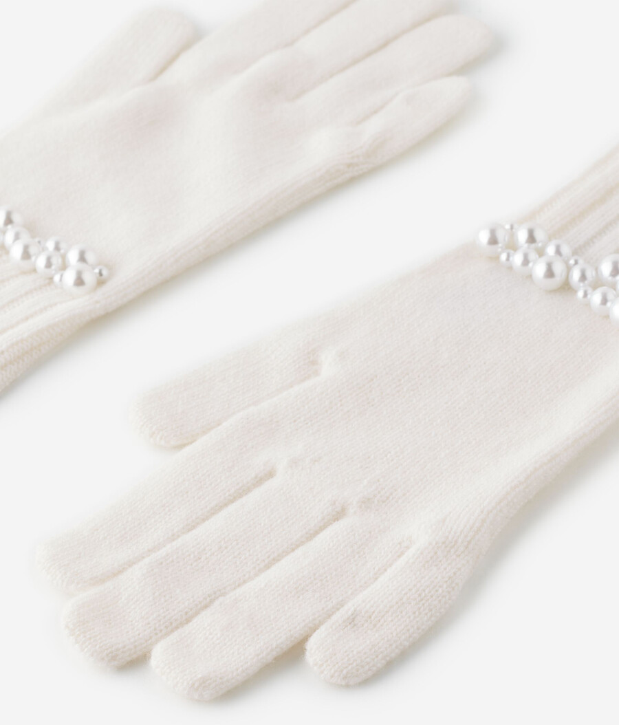 ultraweiche kaschmirhandschuhe mit perlen