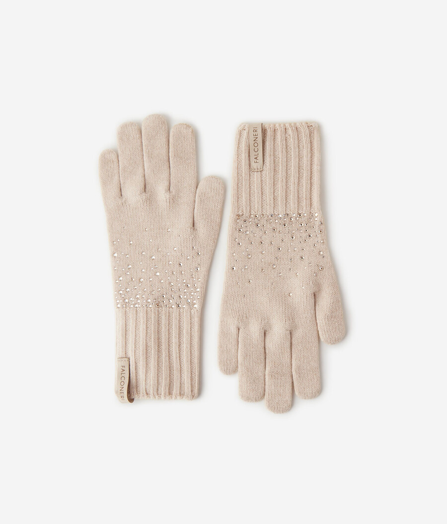 strassbesetzte kaschmirhandschuhe