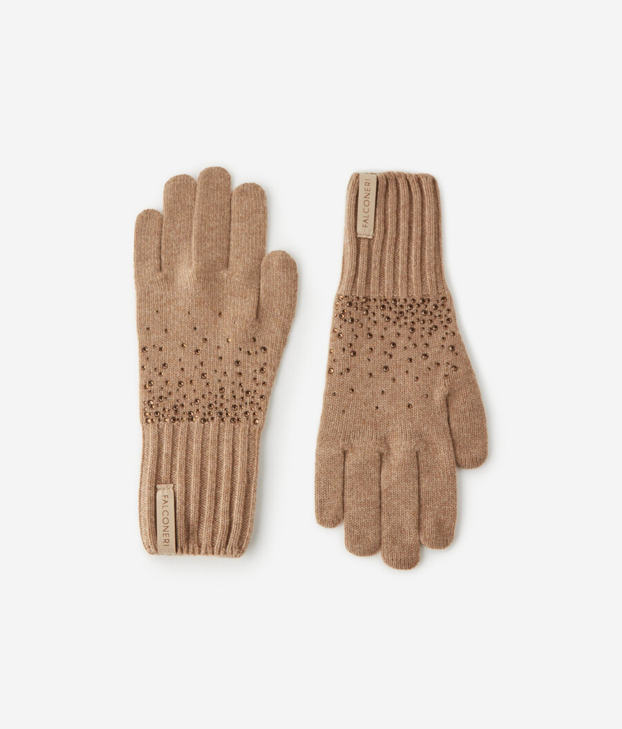 strassbesetzte kaschmirhandschuhe