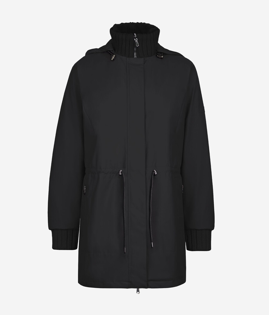 wendbare funktionsjacke mit kaninchenfellfutter