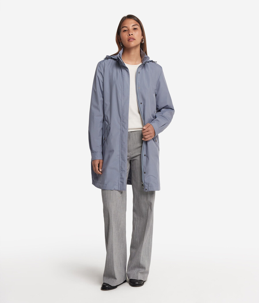 lange funktionsjacke mit kordelzug