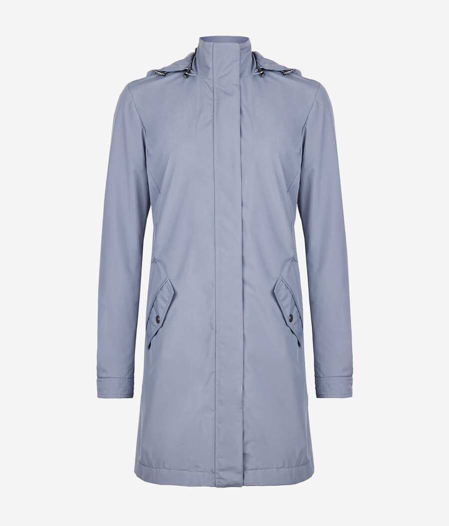lange funktionsjacke mit kordelzug