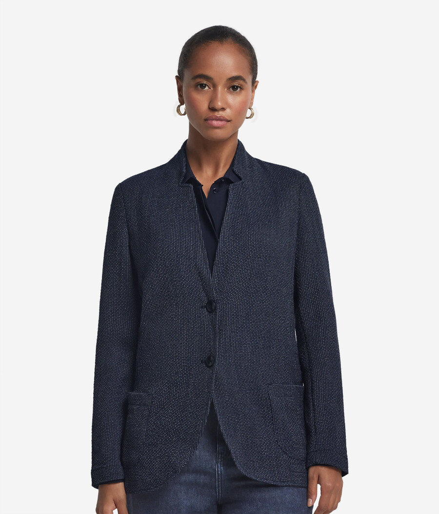 maskulin inspirierte mouliné-jacke