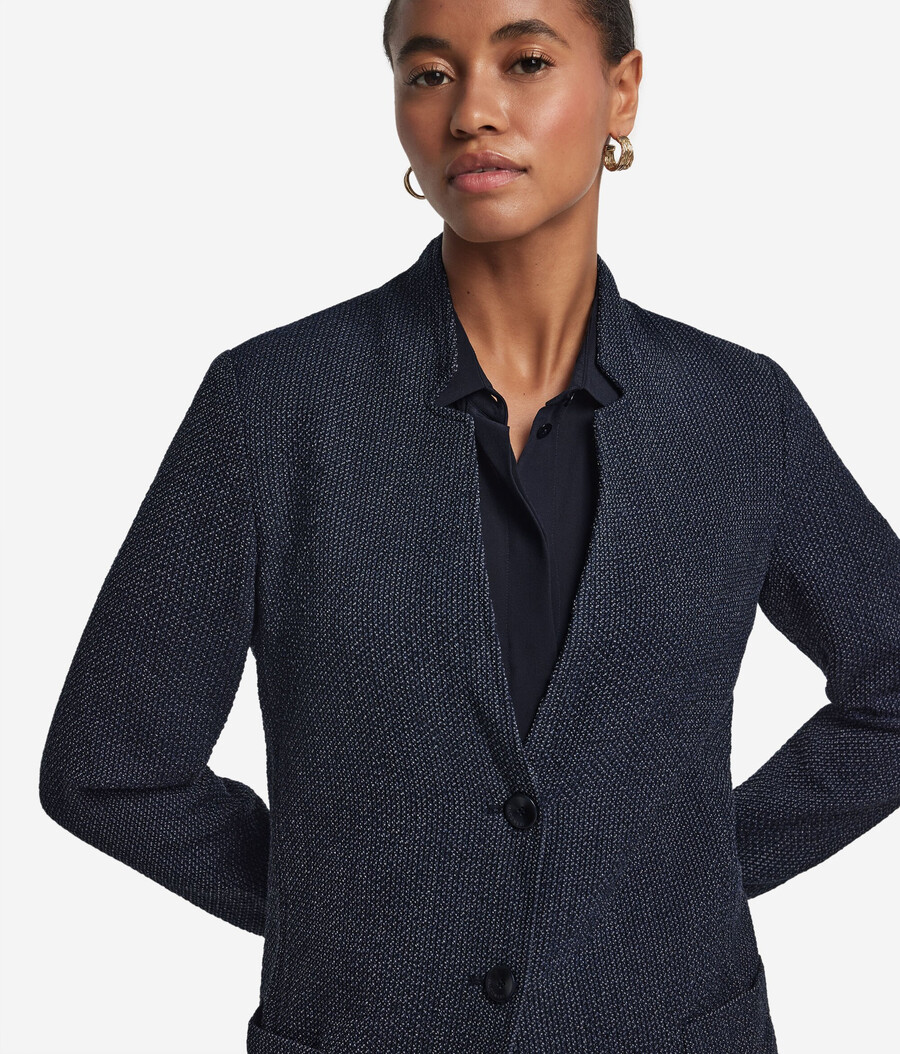 maskulin inspirierte mouliné-jacke