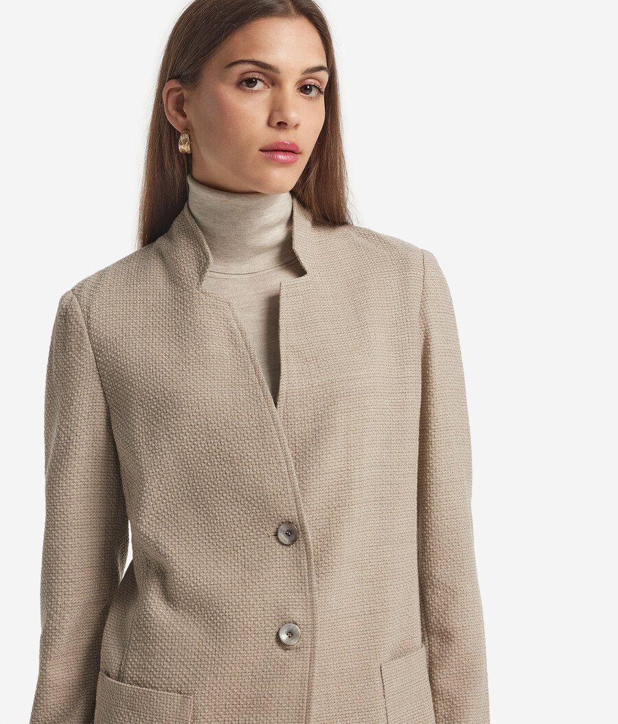 maskulin inspirierte mouliné-jacke