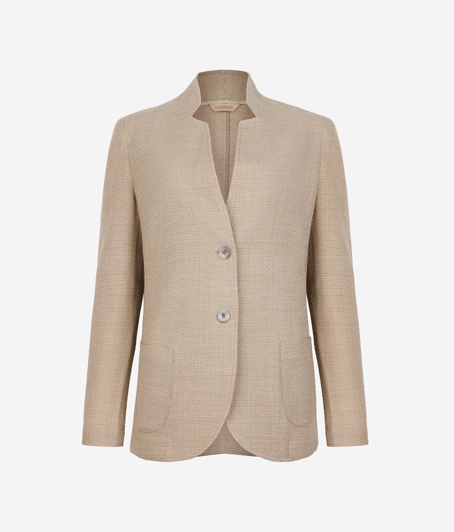 maskulin inspirierte mouliné-jacke