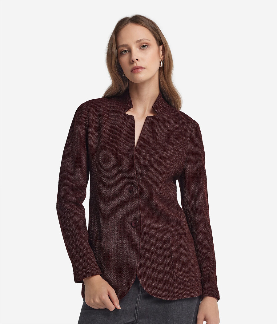 maskulin inspirierte mouliné-jacke