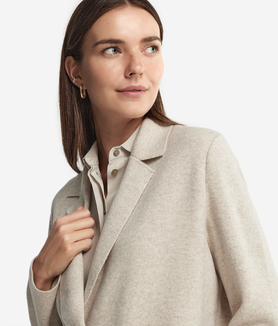 doppelreihige ultraweiche kaschmirjacke