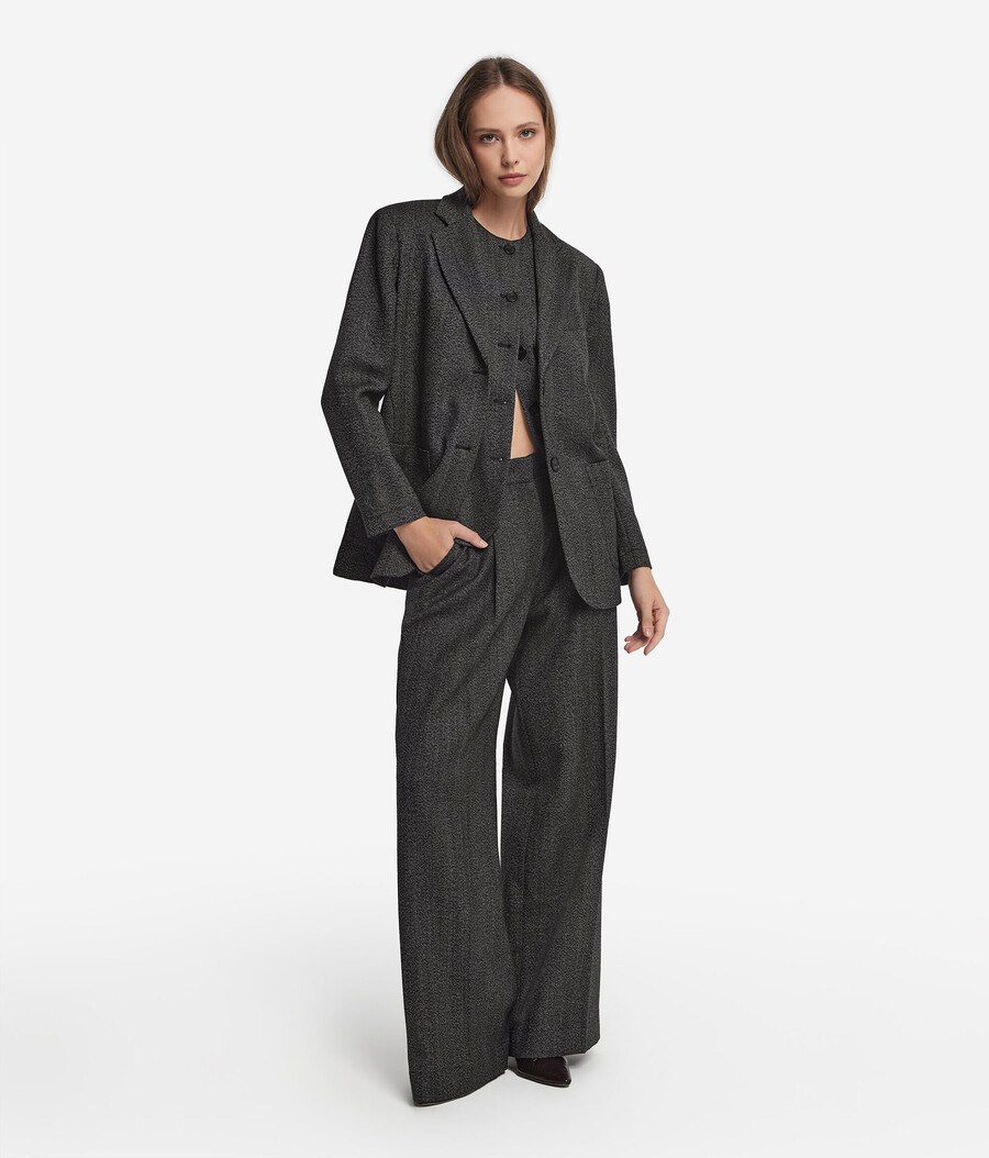 oversized blazer aus fischgrätwolle