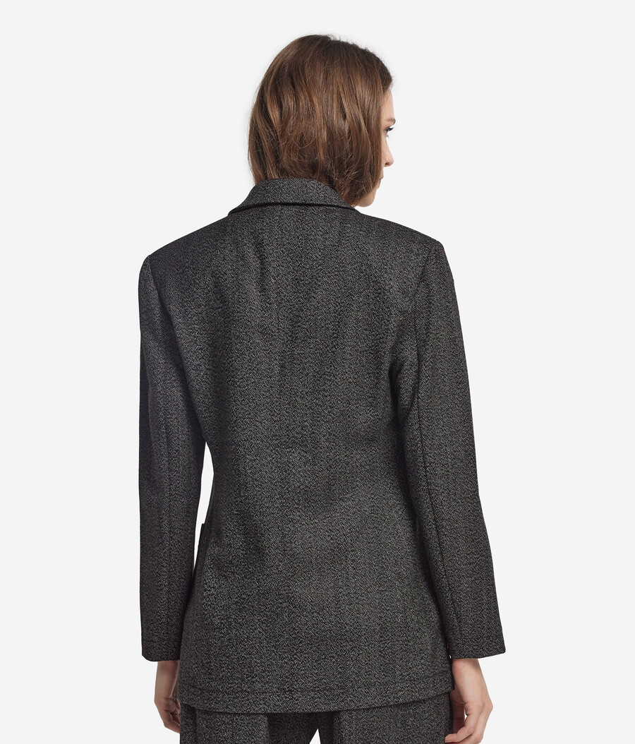 oversized blazer aus fischgrätwolle