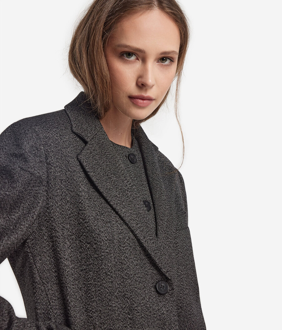 oversized blazer aus fischgrätwolle