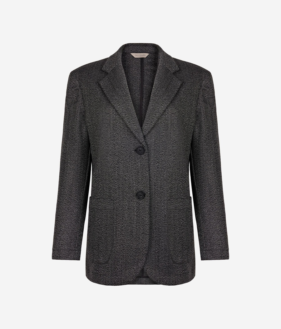 oversized blazer aus fischgrätwolle