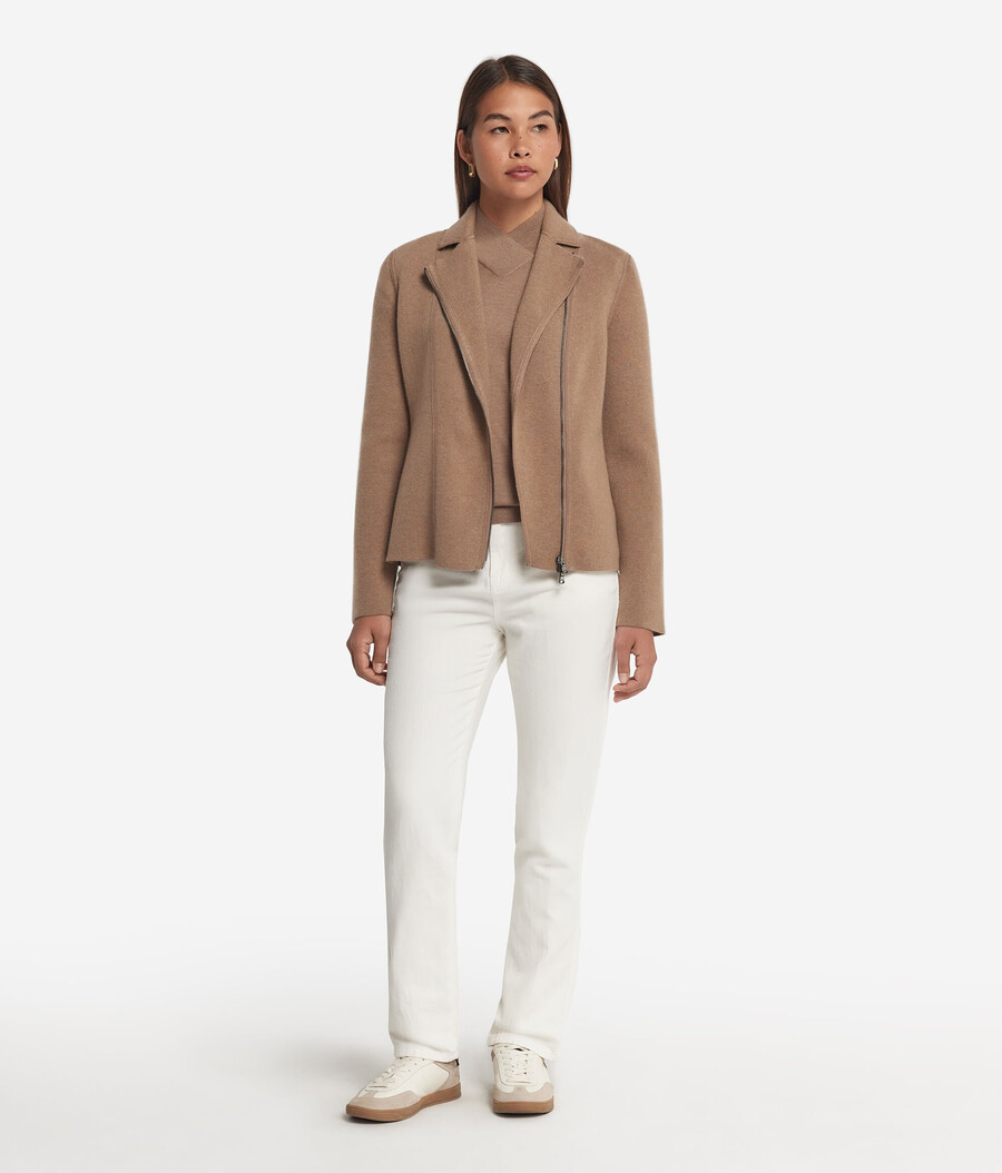 ultraweiche bikerjacke aus kaschmir