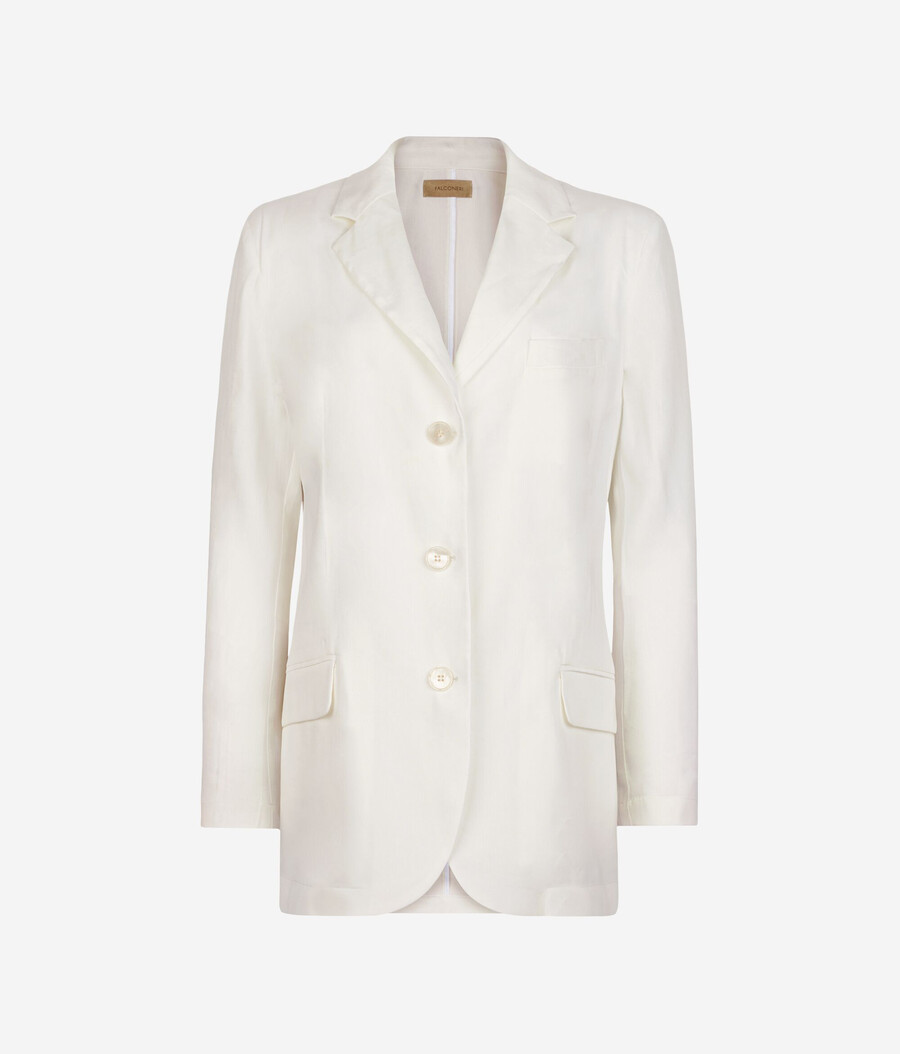 blazer aus leinen-viskose