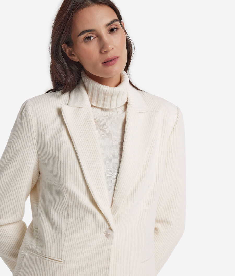 jacke aus wolle und kaschmir-samt