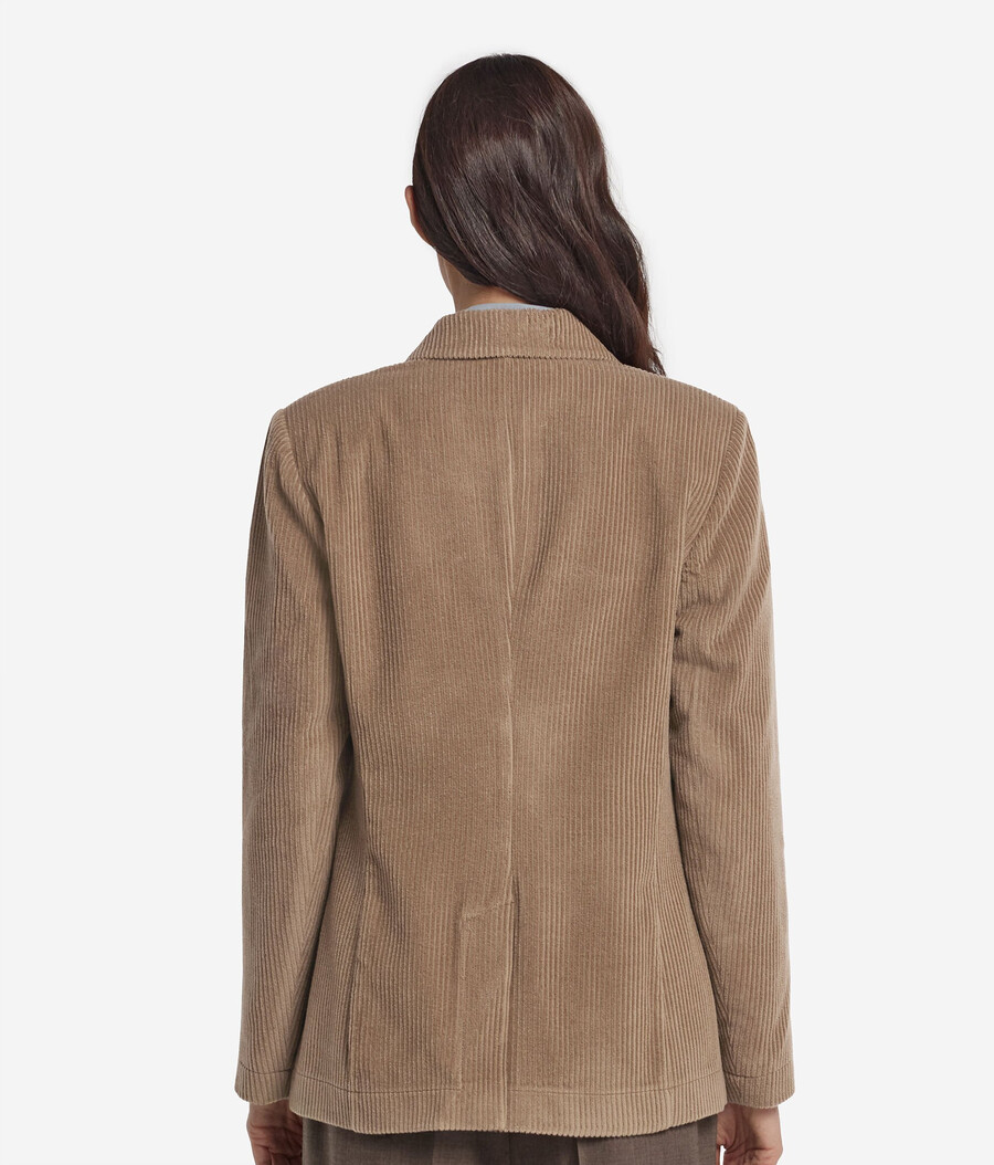 jacke aus wolle und kaschmir-samt