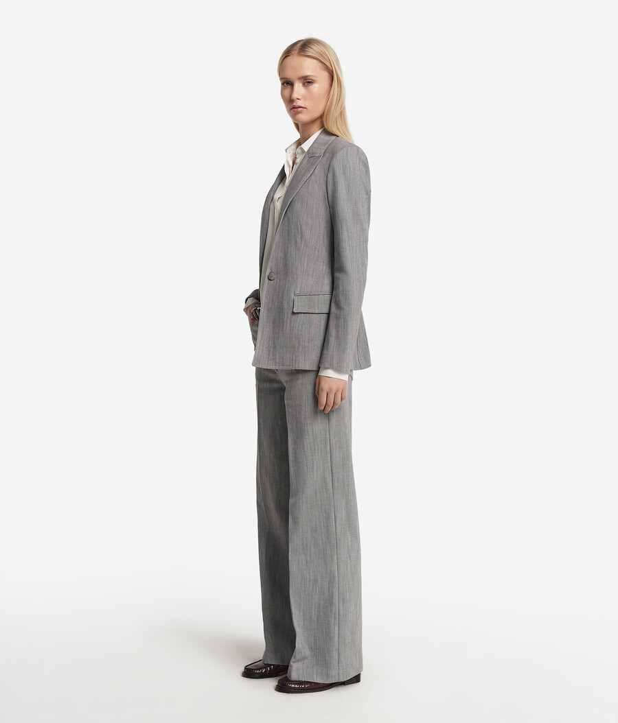 einreihiger baumwollblazer