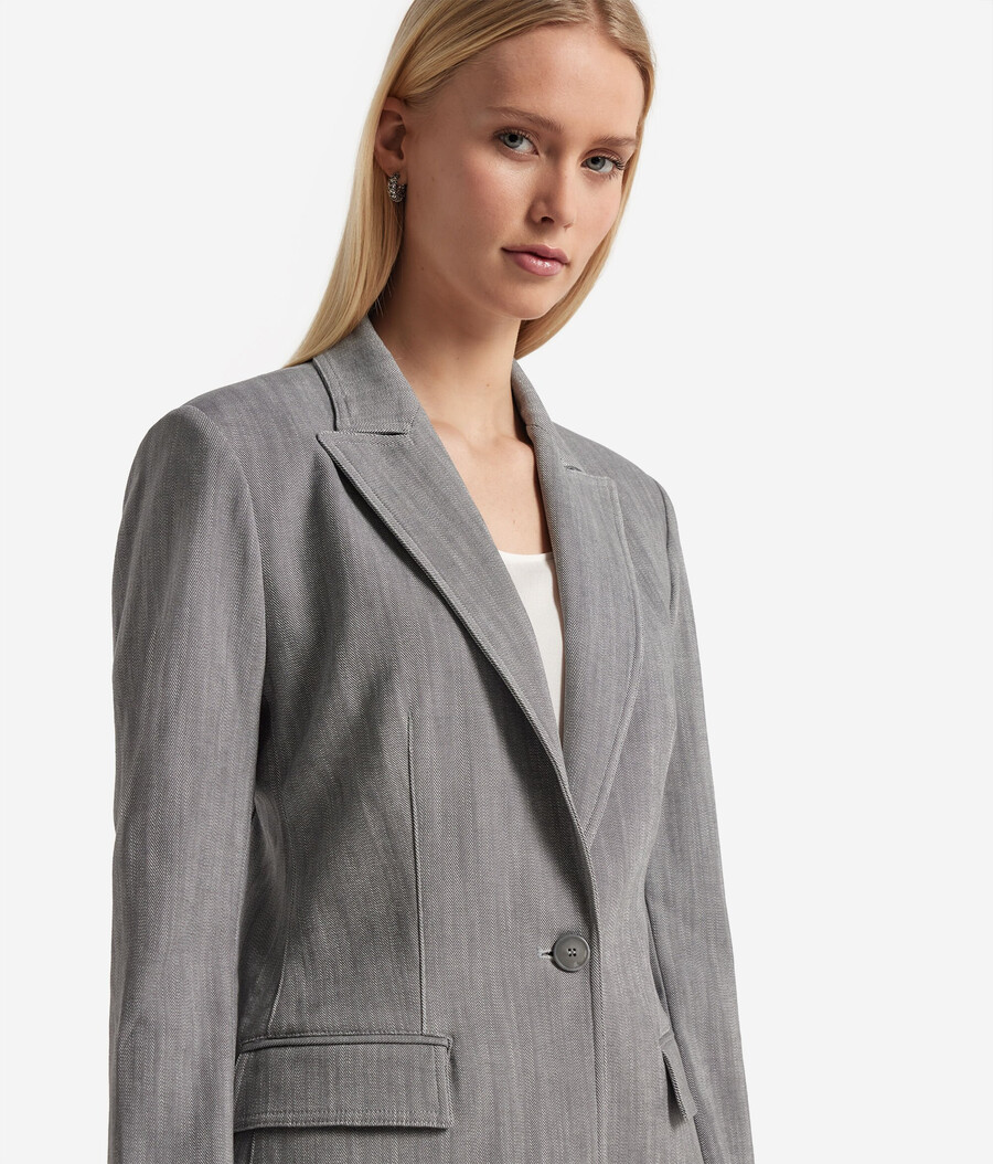 einreihiger baumwollblazer