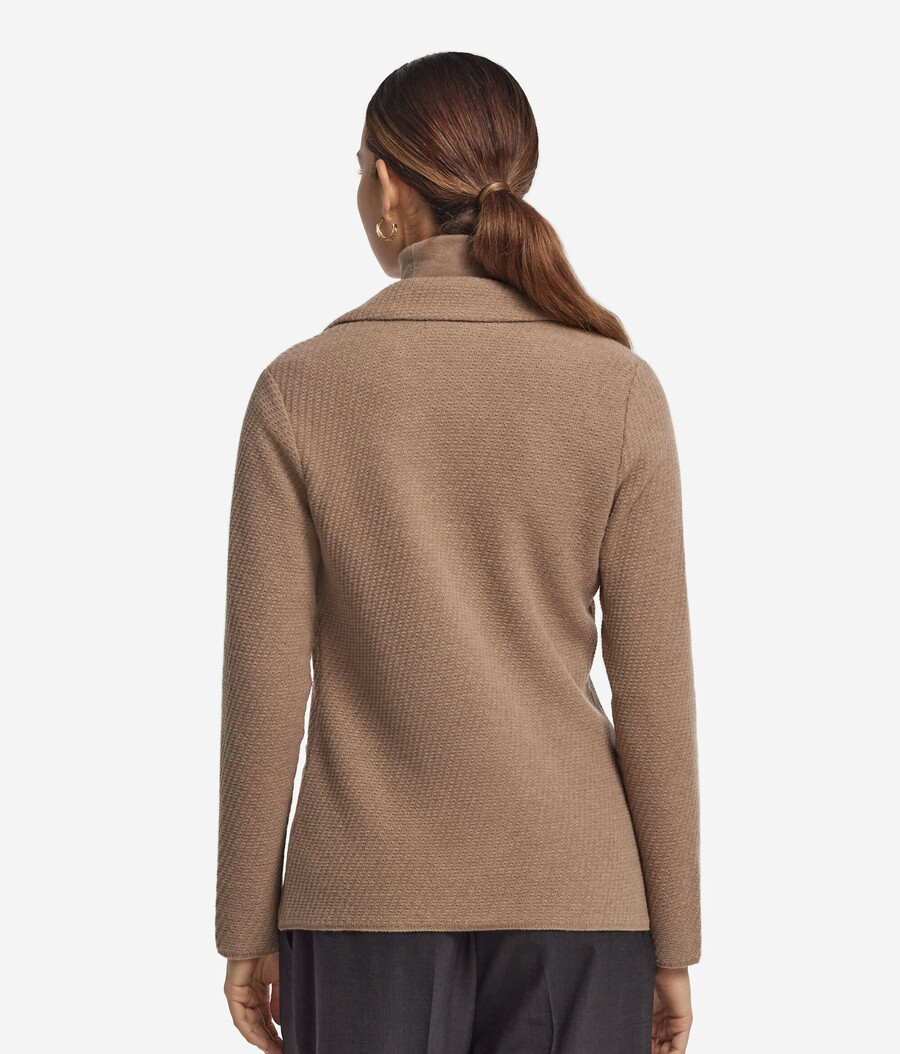 woll- und kaschmirjacke mit revers