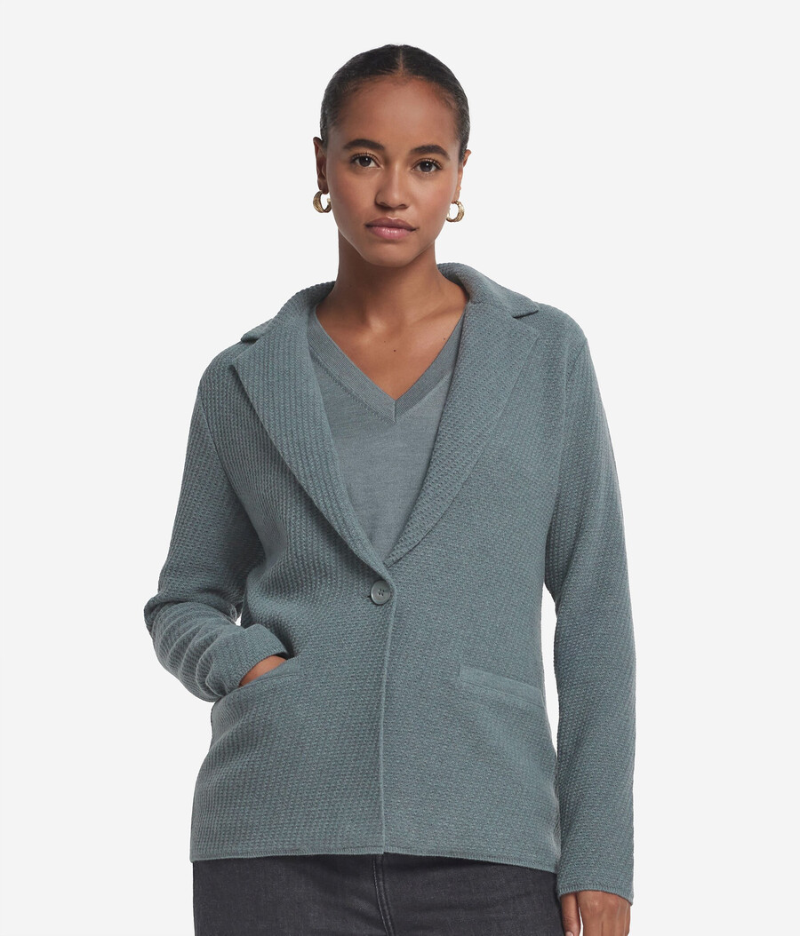 woll- und kaschmirjacke mit revers