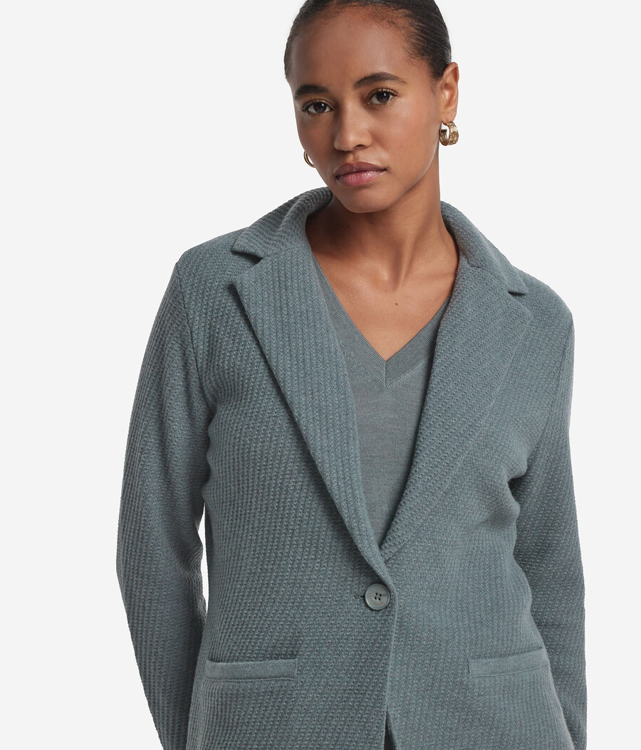 woll- und kaschmirjacke mit revers
